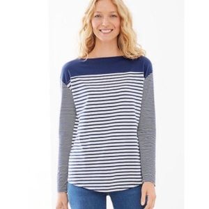 J. Jill long sleeved striped boat neck tee